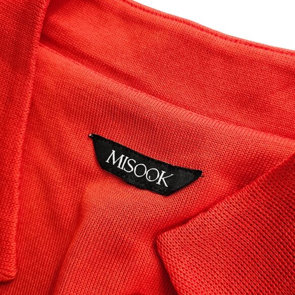 Misook Womens Studded Stretch Knit, Open Front Cardigan, Orange, Statement - Picture 6 of 9